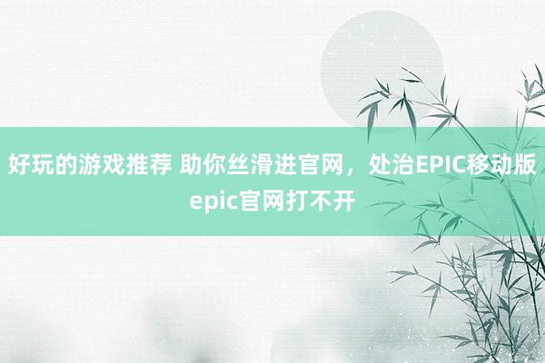 好玩的游戏推荐 助你丝滑进官网，处治EPIC移动版epic官网打不开