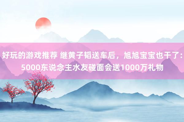 好玩的游戏推荐 继黄子韬送车后，旭旭宝宝也干了：5000东说念主水友碰面会送1000万礼物